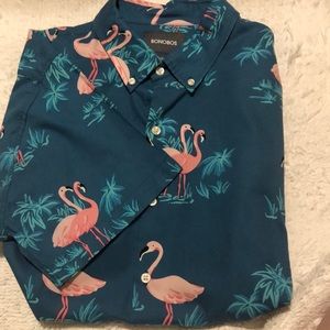 Men’s Bonobos Stretch Riviera Flamingo Print Shirt